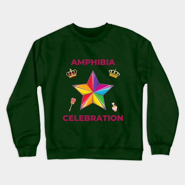 Amphibia Celebration Crewneck Sweatshirt by Magical Elegant Beauty